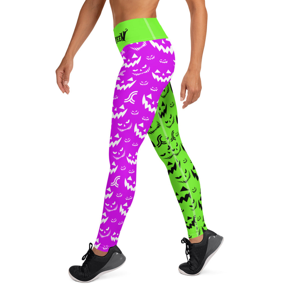 Be spooktacularly stylish this Halloween in our Unique Green & Purple Leggings! These cozy leggings feature colors perfect for trick-or-treating, plus a comfy fit for day-long festivities. Get ready to boogie down in your one-of-a-kind, ghoulishly groovy leggings!