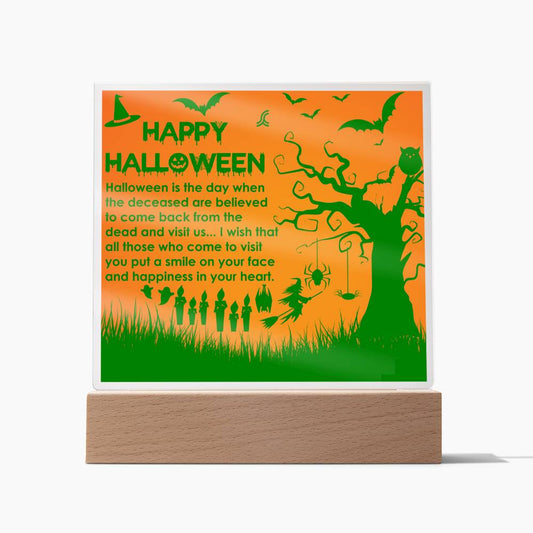 Make sure everyone knows it's serious business come Halloween time with this spooktacular plaque! Featuring a classic Halloween design, this plaque is sure to liven up your house and get everyone in the spirit of the holiday. And of course, it makes for a perfect photo opp! (Boo-yah!)