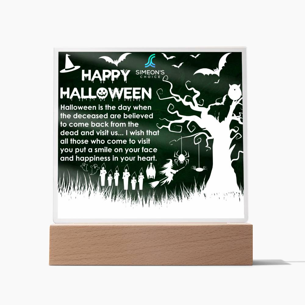 It's spooky season! Get your decor on point with this acrylic plaque. Perfect for adding just the right amount of chills and thrills to your home. Make this season unbearably adorable! 🧛‍♀️