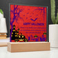 Put a spoooooky spin on your Halloween decorations with this one-of-a-kind acrylic plaque! The Halloween Greetings Plaque will be a haunting hit at any costume party or gathering! Get spook-tacularly creative and put your own unique spin on your décor! #Boo!