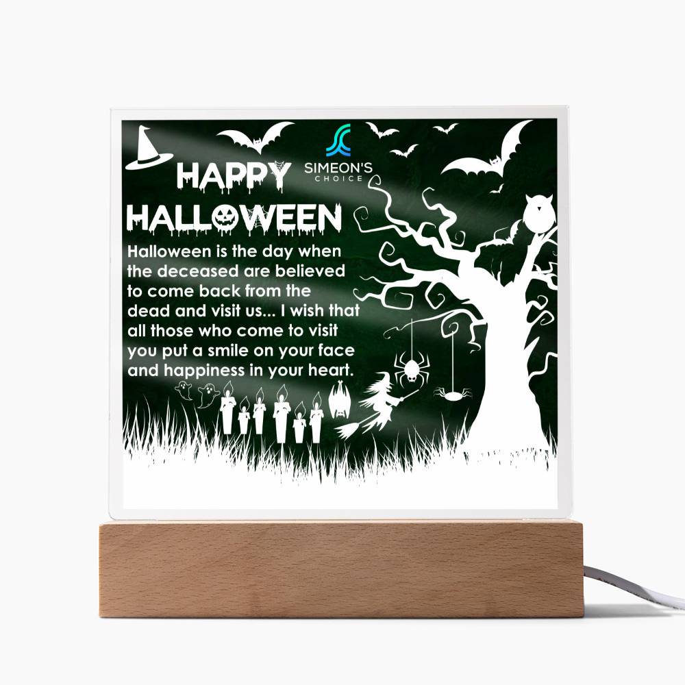 It's spooky season! Get your decor on point with this acrylic plaque. Perfect for adding just the right amount of chills and thrills to your home. Make this season unbearably adorable! 🧛‍♀️