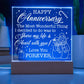 This exquisite Happy Anniversary Holiday Edition acrylic plaque is the perfect way to commemorate a special day. Crafted from top-quality acrylic, this piece adds an elegant touch to any home, alluding to the world of art, literature, and fashion.