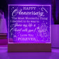 This exquisite Happy Anniversary Holiday Edition acrylic plaque is the perfect way to commemorate a special day. Crafted from top-quality acrylic, this piece adds an elegant touch to any home, alluding to the world of art, literature, and fashion.