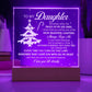 Celebrate the special bond between parent and child with My Daughter The Most Beautiful Chapter acrylic plaque. Created with modern aesthetics in mind, this sophisticated yet graceful plaque captures the essence of unconditional love perfectly. Show your daughter that you are proud of her today!