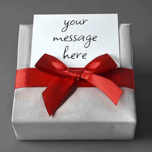 Gift Wrap with Personalized Message is a special type of gift wrapping that allows you to add a personalized touch to your gift. The message is printed in a beautiful and elegant font that complements the design of the wrapping paper.