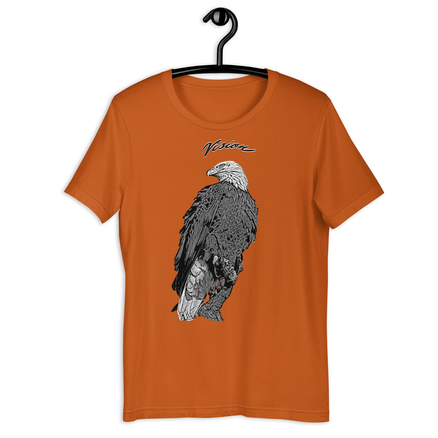 Unisex T-Shirt - Bald Eagle Vision- Black and White