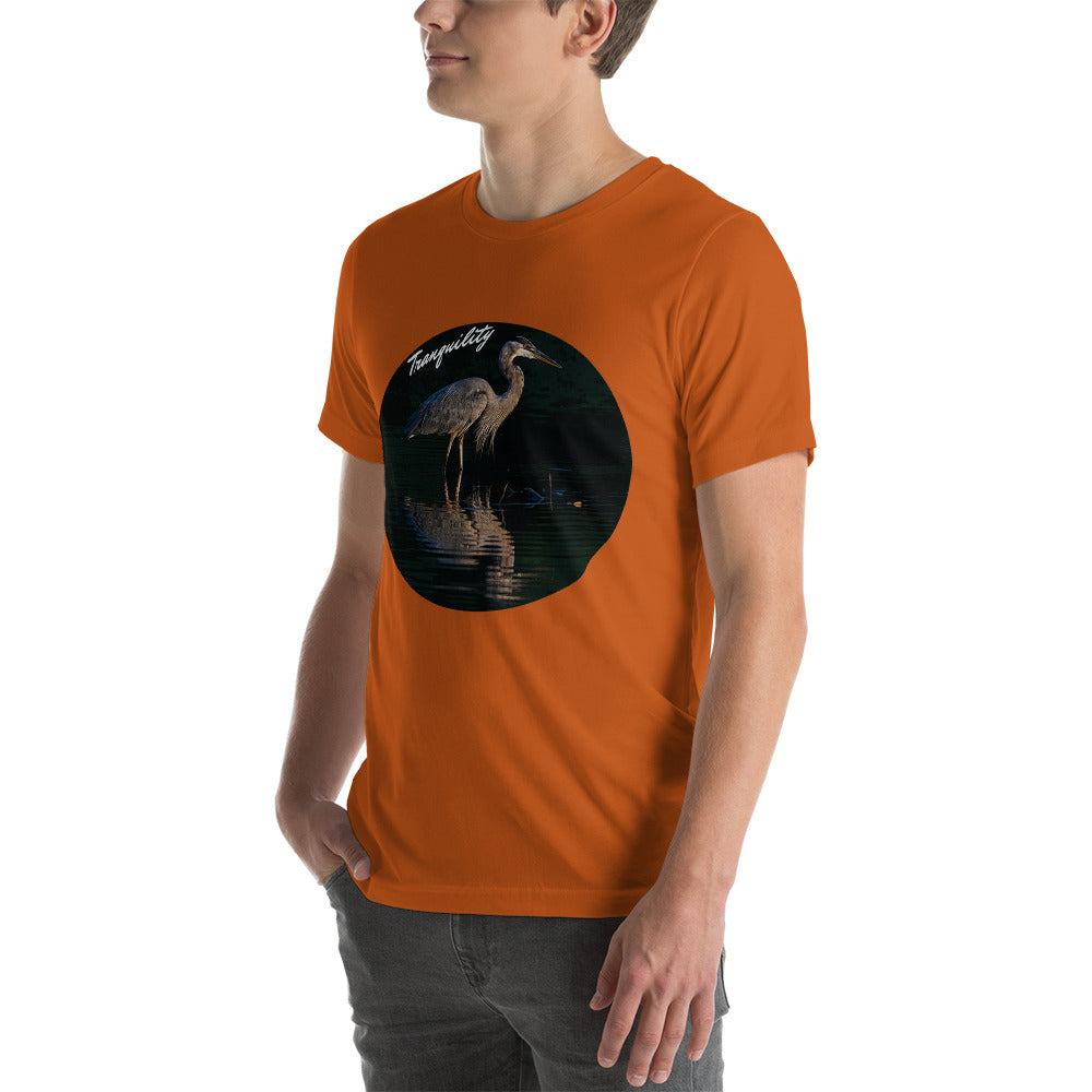 Unisex t-shirt - Great Blue Heron - Tranquility