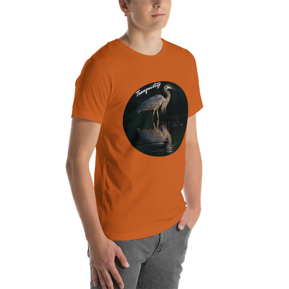 Unisex t-shirt - Great Blue Heron - Tranquility