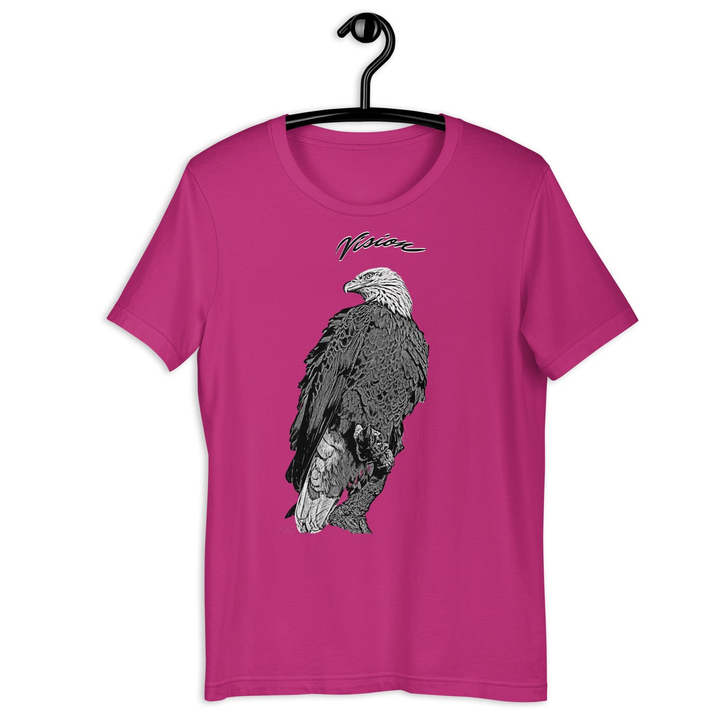 Unisex T-Shirt - Bald Eagle Vision- Black and White