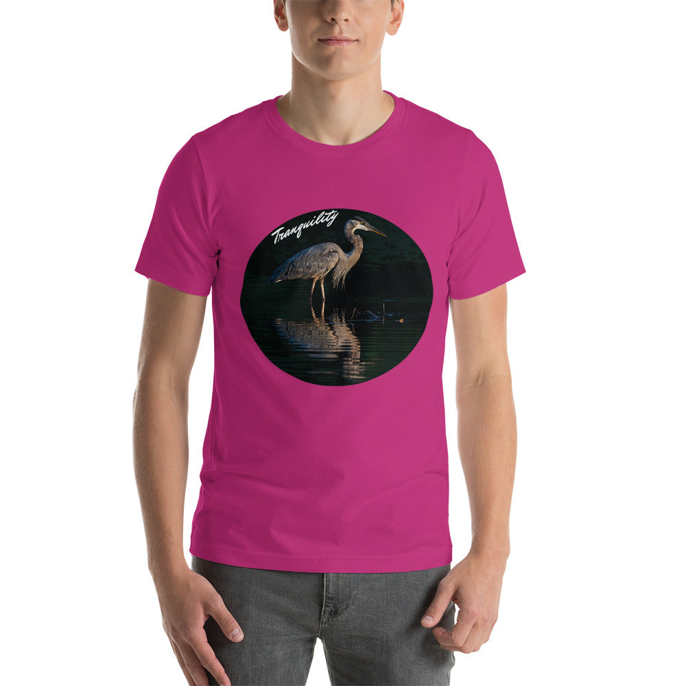 Unisex t-shirt - Great Blue Heron - Tranquility