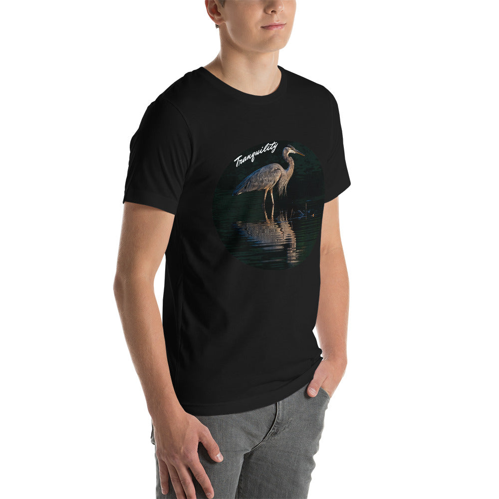 Unisex t-shirt - Great Blue Heron - Tranquility