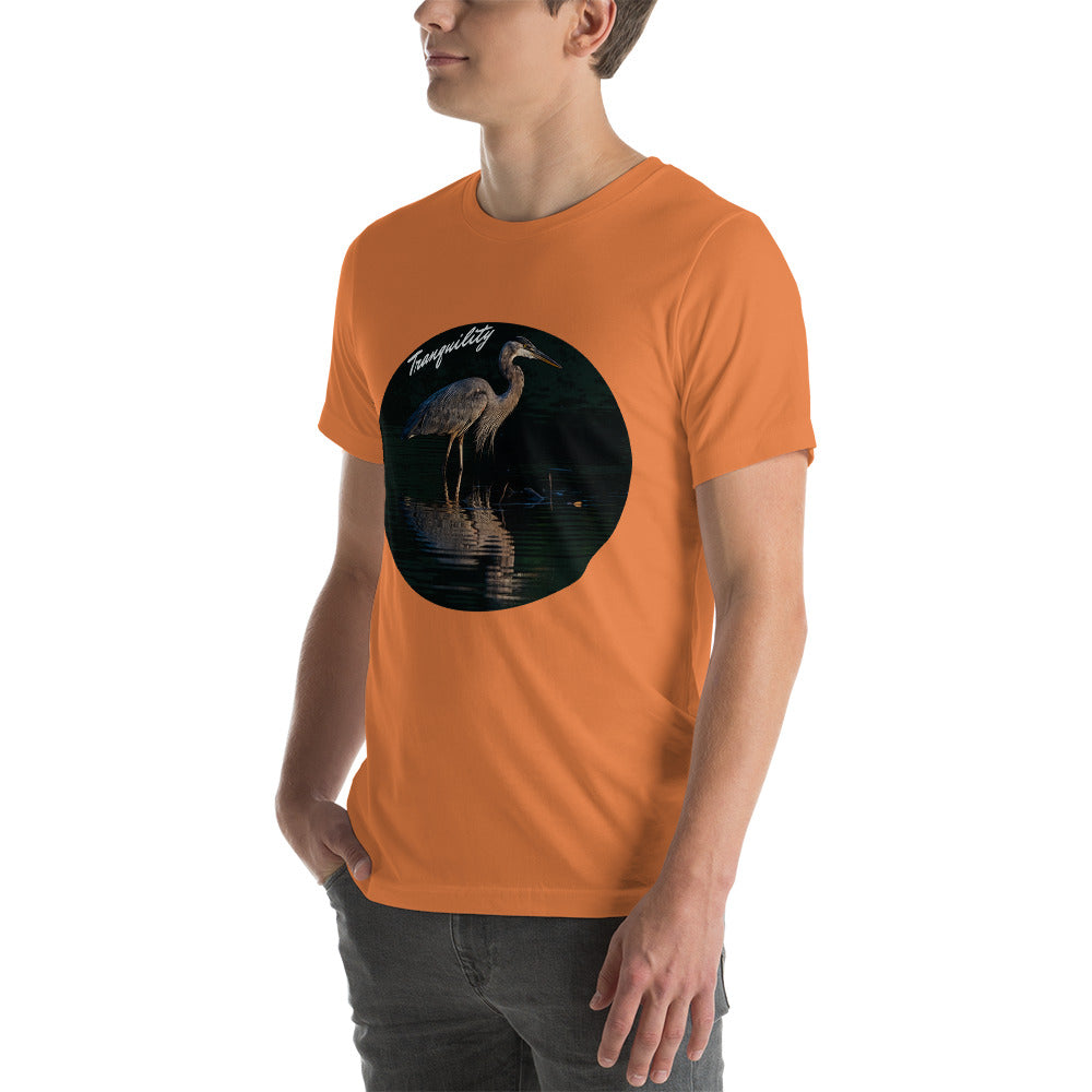 Unisex t-shirt - Great Blue Heron - Tranquility