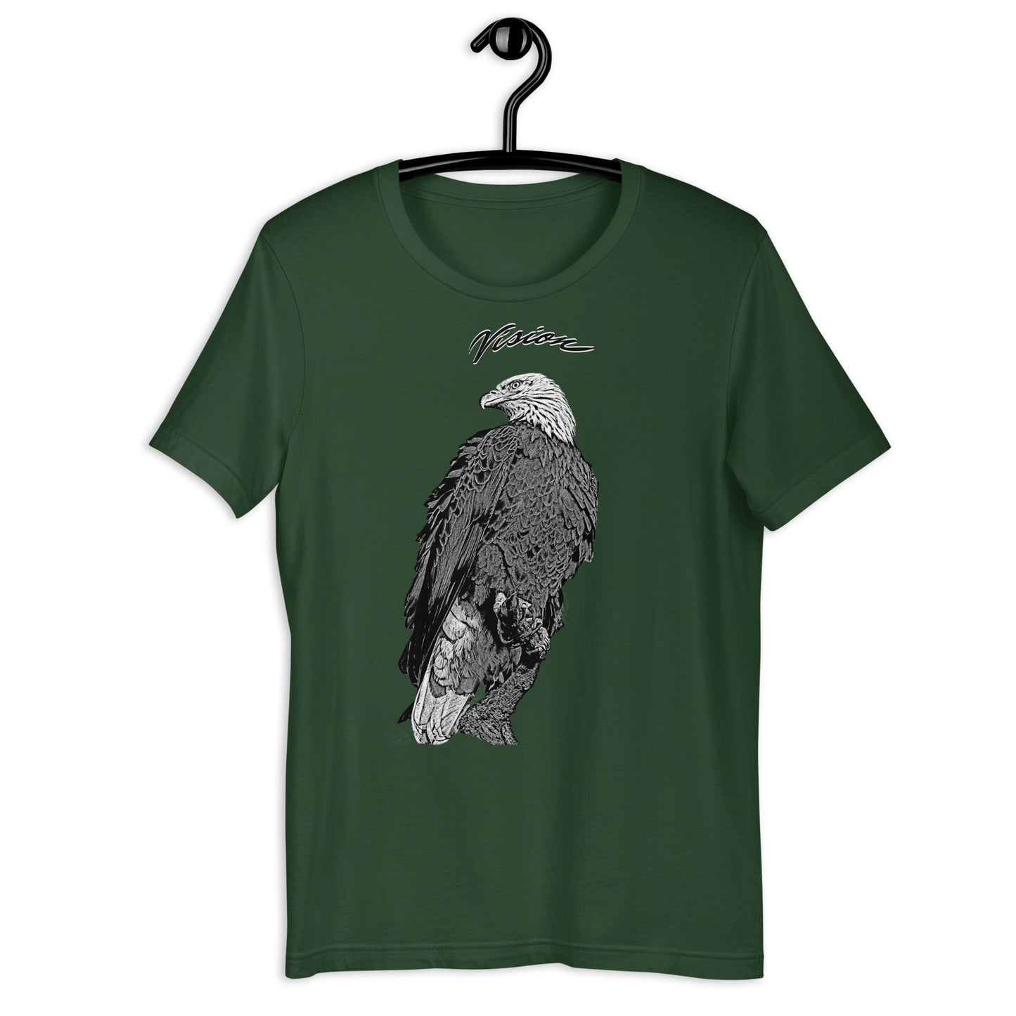 Unisex T-Shirt - Bald Eagle Vision- Black and White