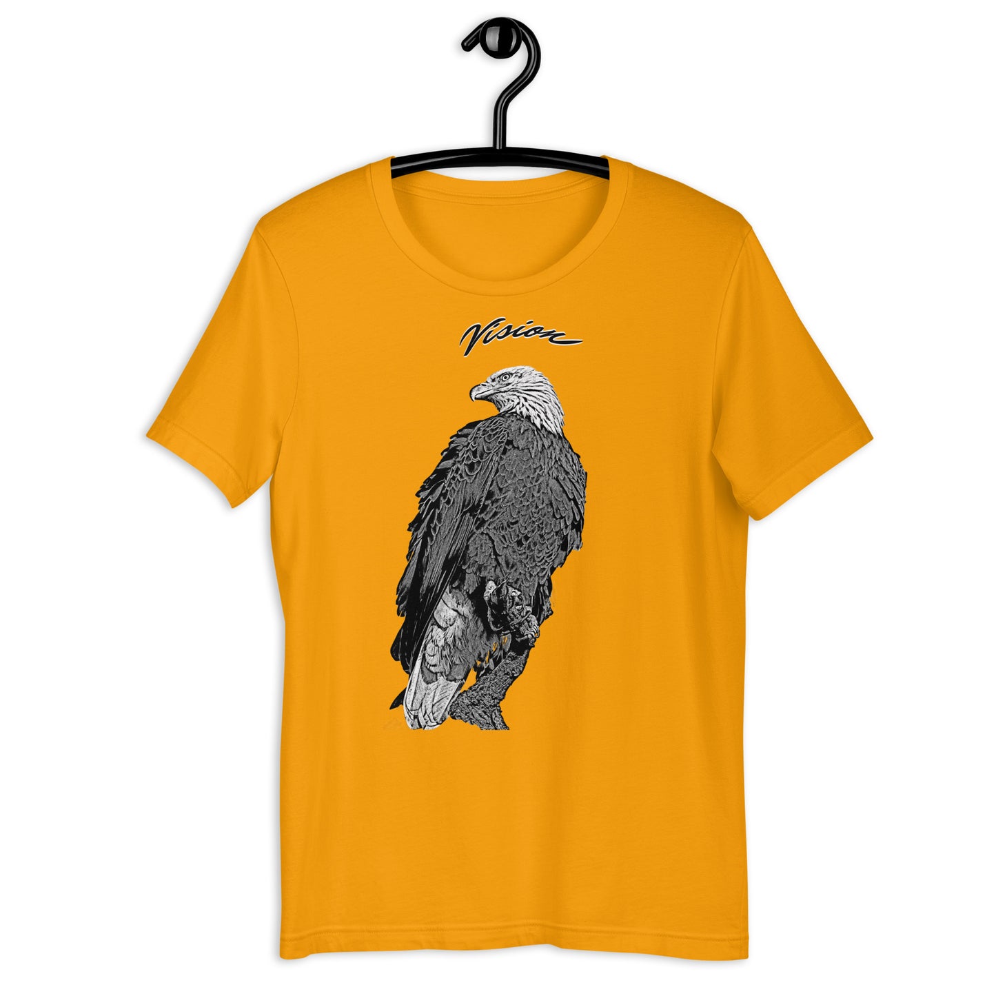 Unisex T-Shirt - Bald Eagle Vision- Black and White