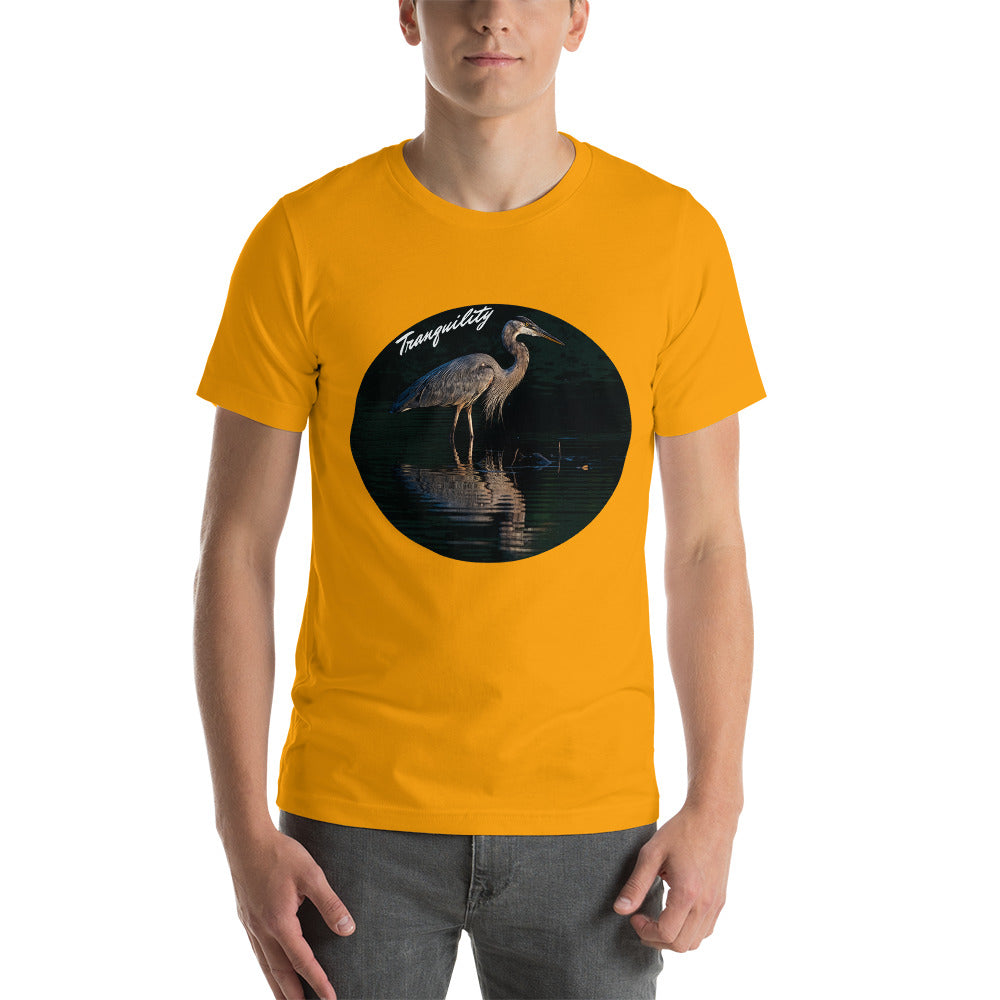 Unisex t-shirt - Great Blue Heron - Tranquility