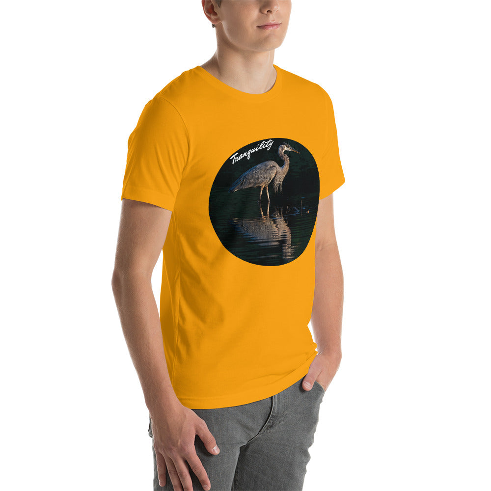 Unisex t-shirt - Great Blue Heron - Tranquility