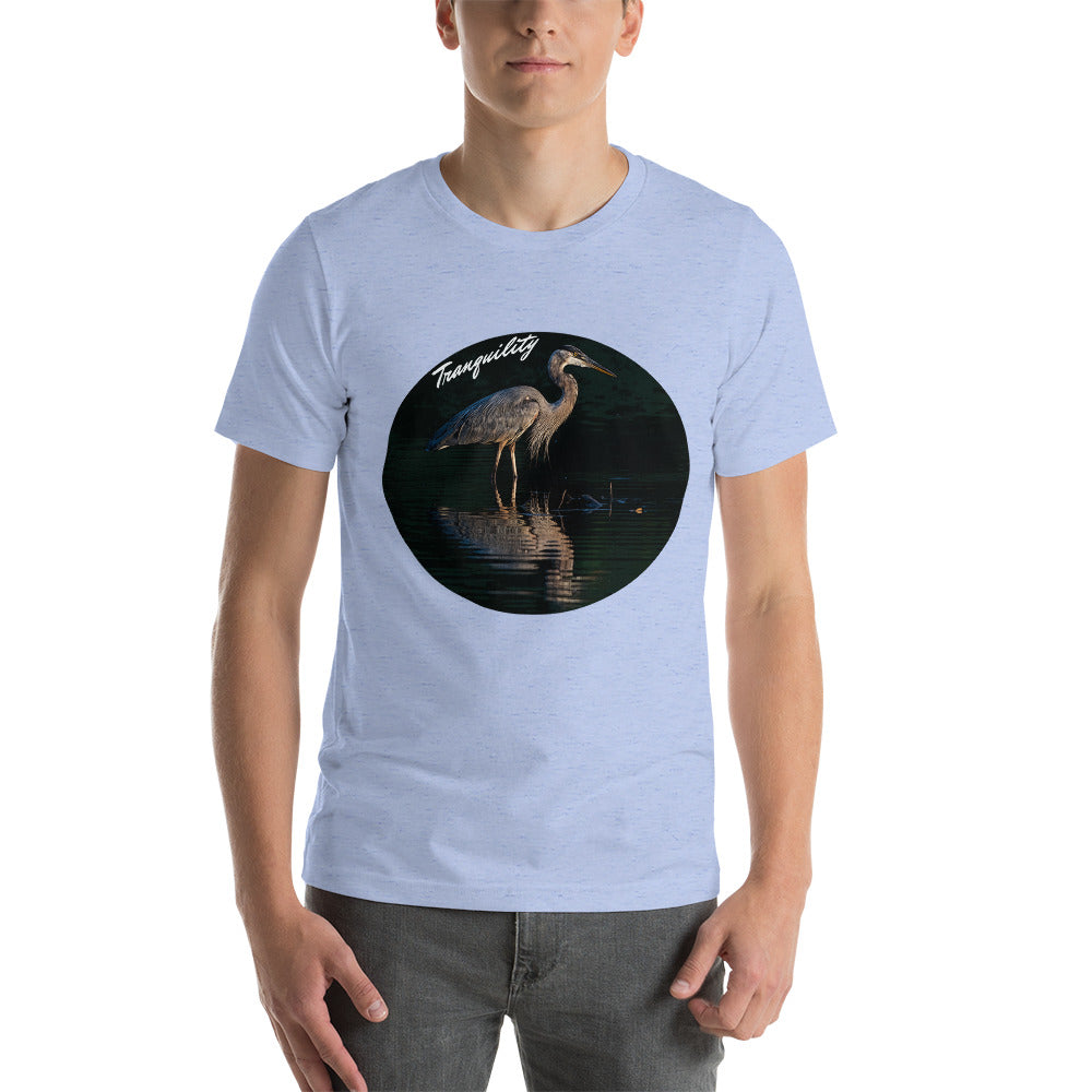 Unisex t-shirt - Great Blue Heron - Tranquility