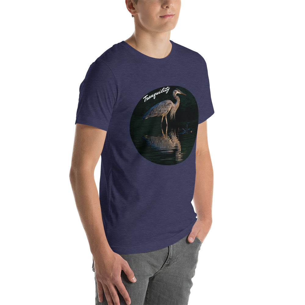 Unisex t-shirt - Great Blue Heron - Tranquility