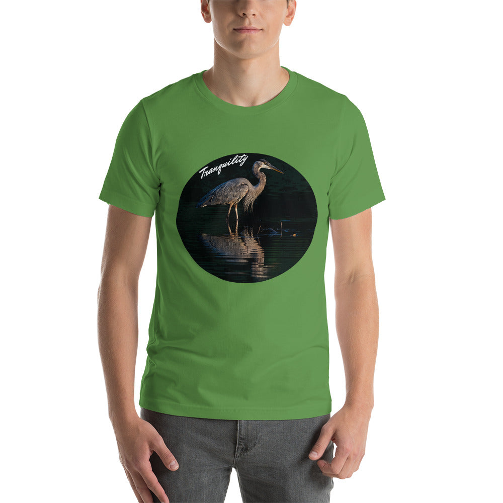 Unisex t-shirt - Great Blue Heron - Tranquility