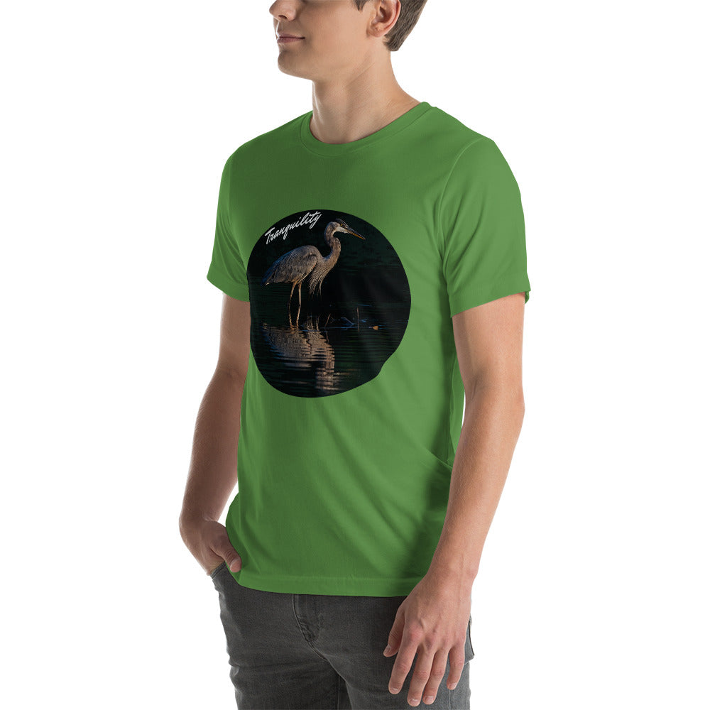 Unisex t-shirt - Great Blue Heron - Tranquility