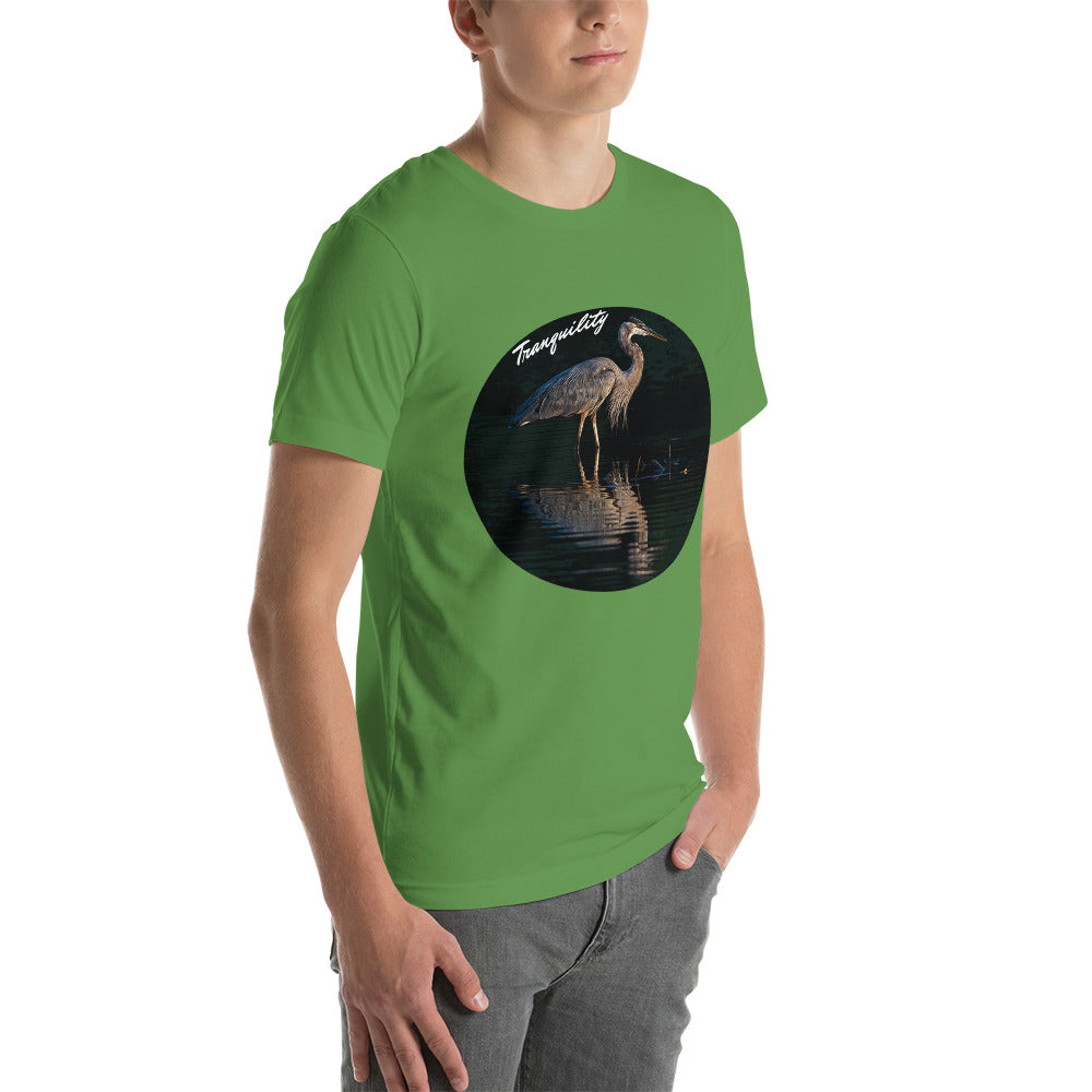 Unisex t-shirt - Great Blue Heron - Tranquility