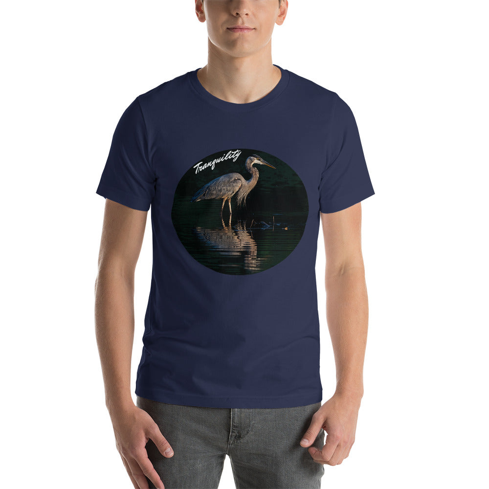 Unisex t-shirt - Great Blue Heron - Tranquility