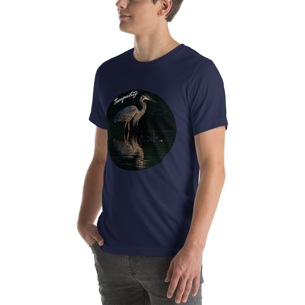 Unisex t-shirt - Great Blue Heron - Tranquility