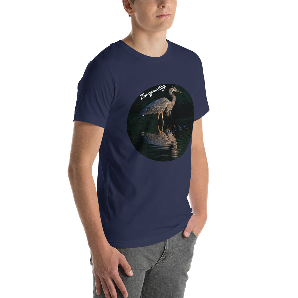 Unisex t-shirt - Great Blue Heron - Tranquility