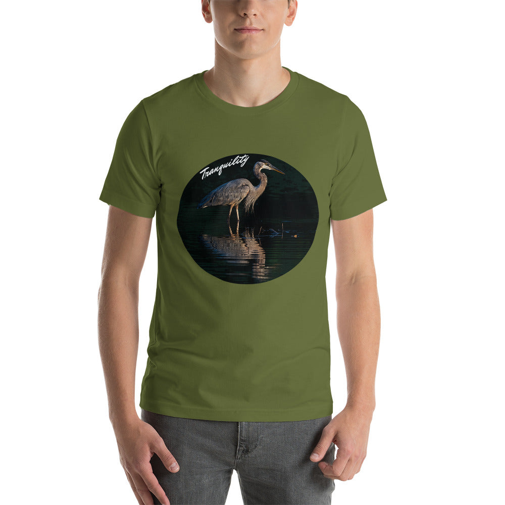 Unisex t-shirt - Great Blue Heron - Tranquility