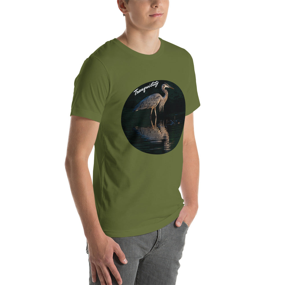 Unisex t-shirt - Great Blue Heron - Tranquility