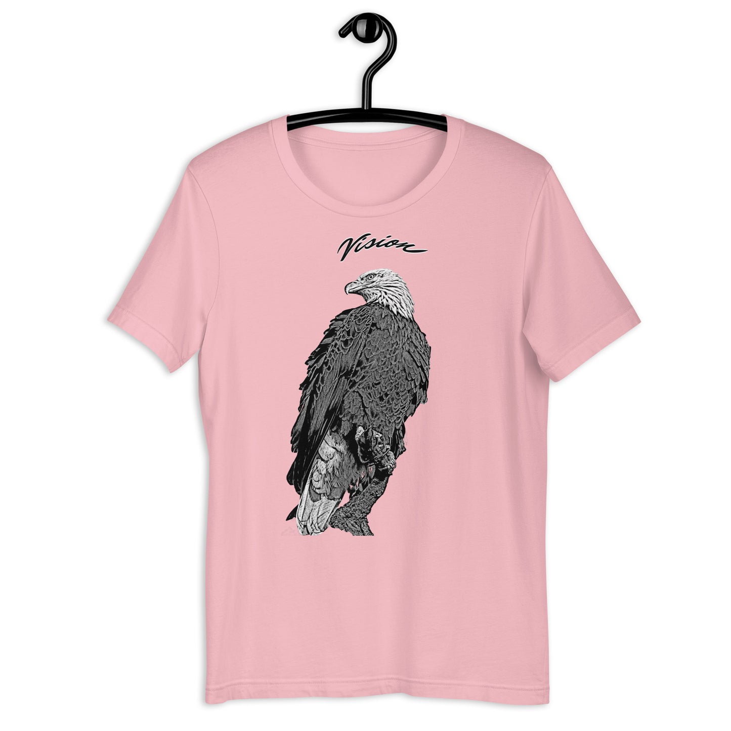 Unisex T-Shirt - Bald Eagle Vision- Black and White