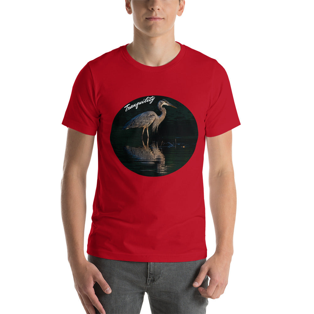 Unisex t-shirt - Great Blue Heron - Tranquility