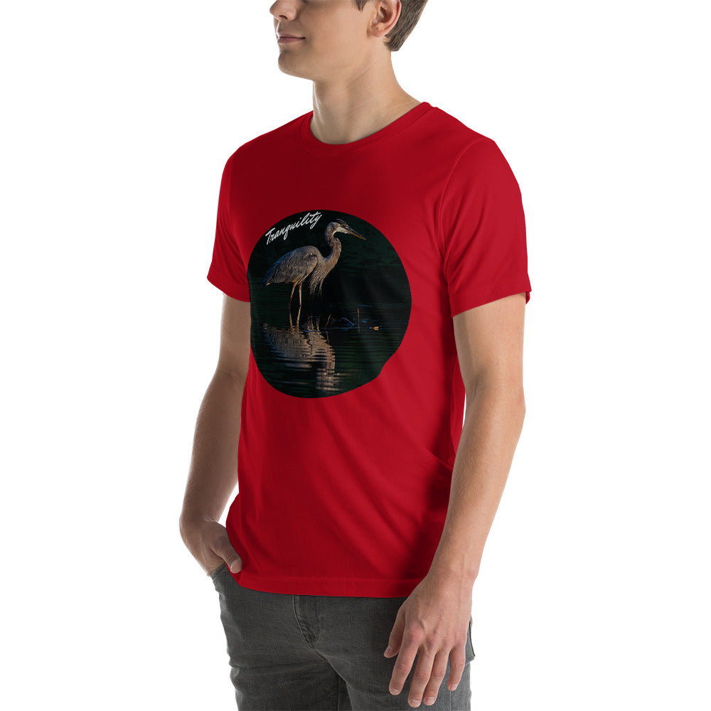 Unisex t-shirt - Great Blue Heron - Tranquility