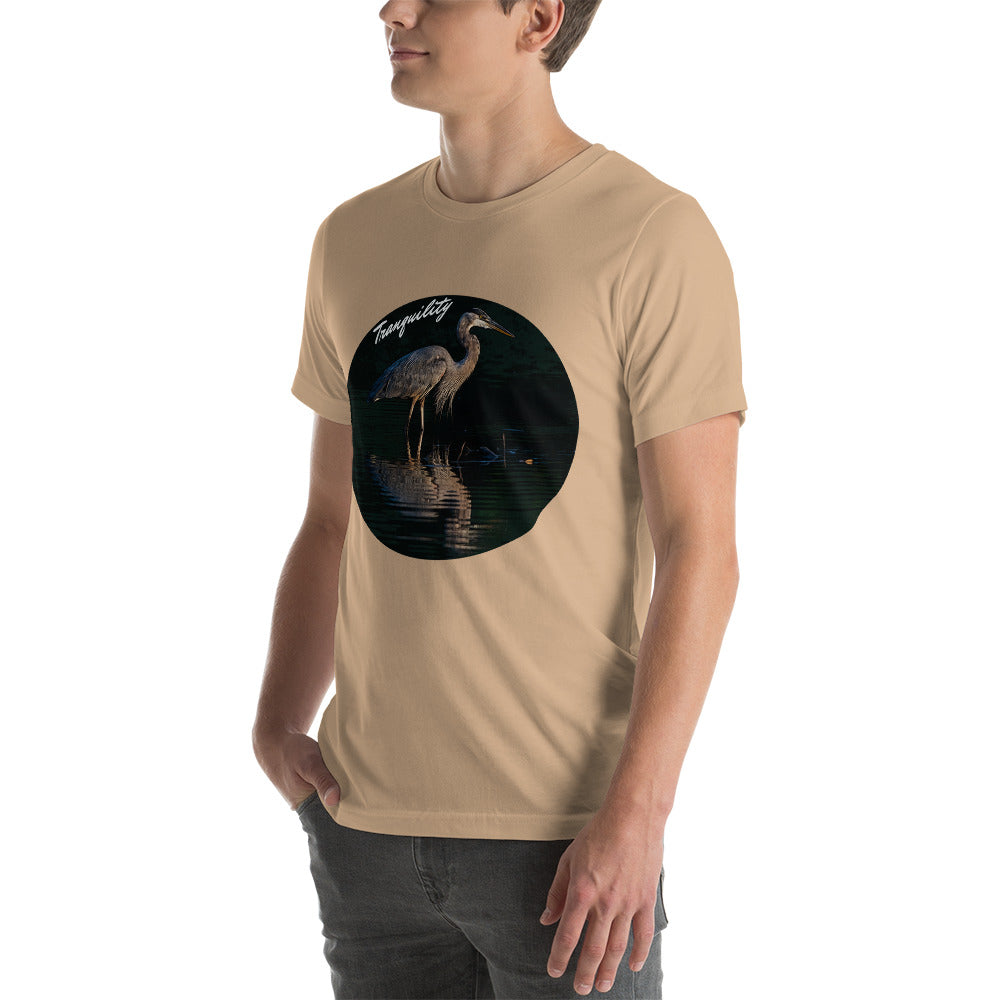 Unisex t-shirt - Great Blue Heron - Tranquility