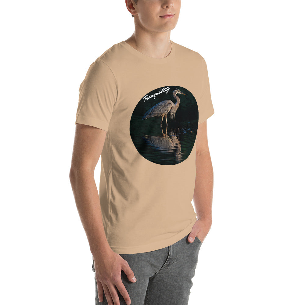 Unisex t-shirt - Great Blue Heron - Tranquility