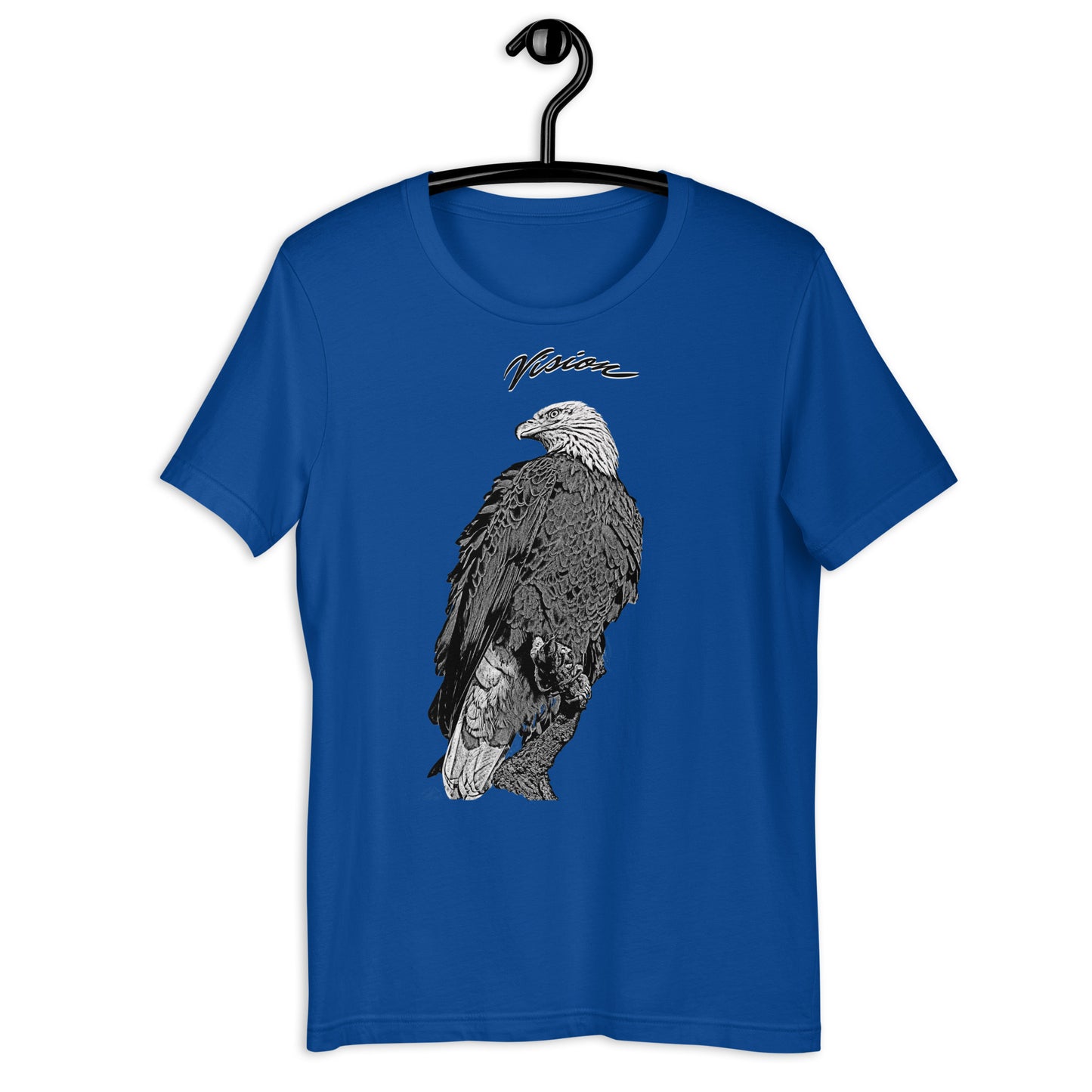 Unisex T-Shirt - Bald Eagle Vision- Black and White