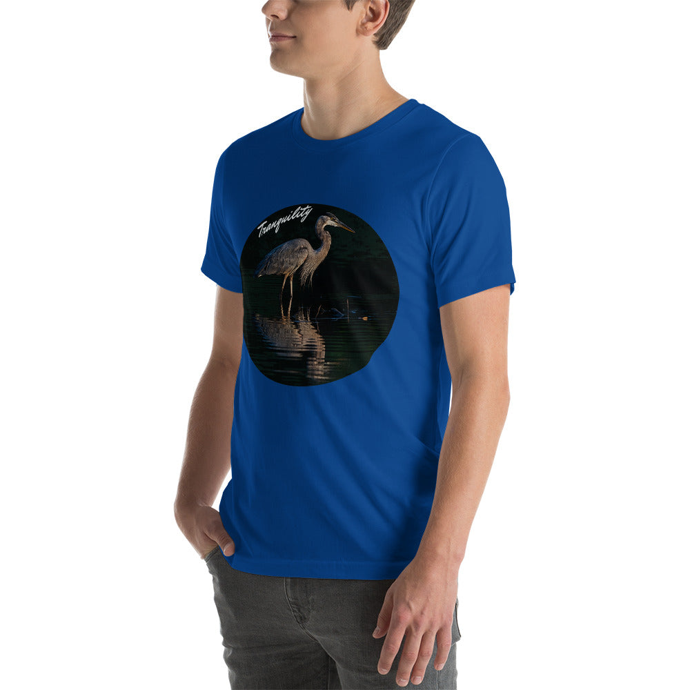 Unisex t-shirt - Great Blue Heron - Tranquility